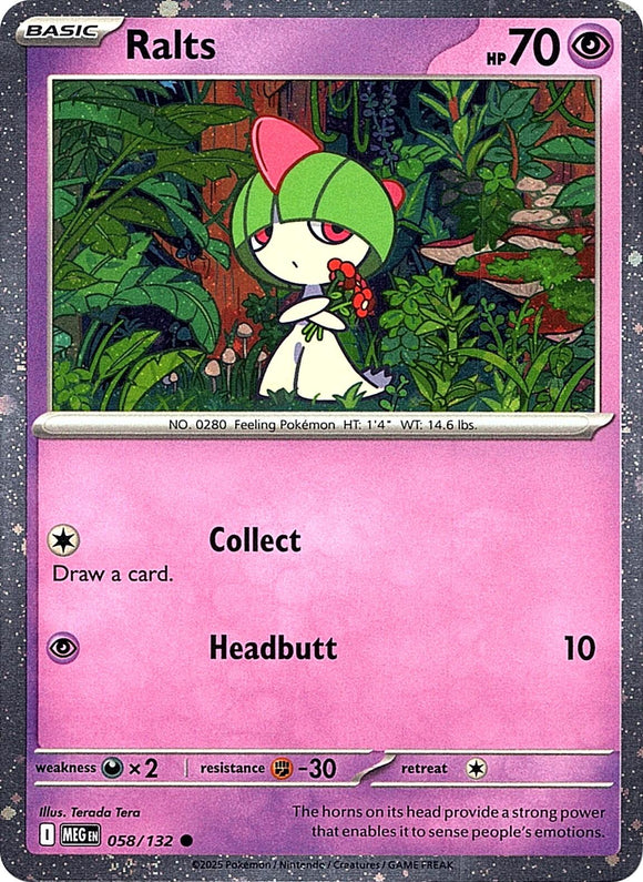 Ralts (Cosmos Holo) [058/132] [Mega Evolution] Holofoil