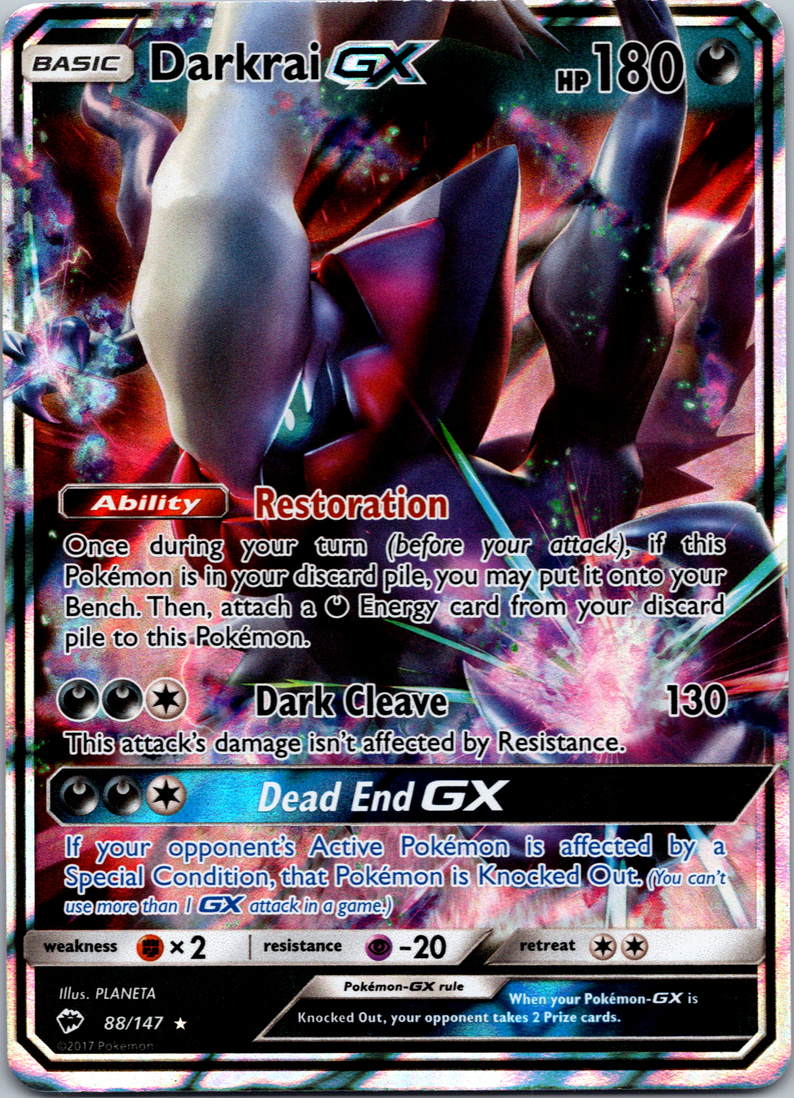 Darkrai GX (088/147) [Sun & Moon: Burning Shadows]