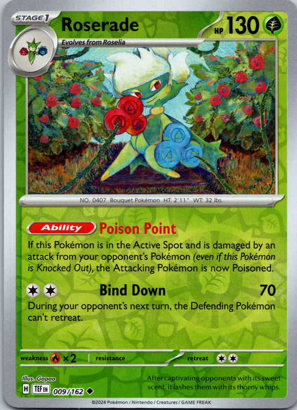 Roserade [009/162] - (Temporal Forces) Reverse Holofoil