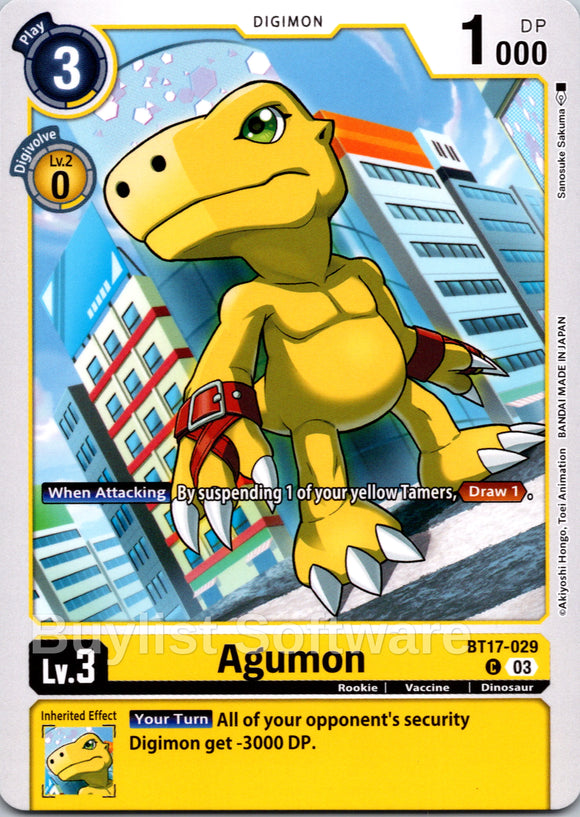 Agumon - BT17-029 [BT17-029-C] [Secret Crisis] Normal