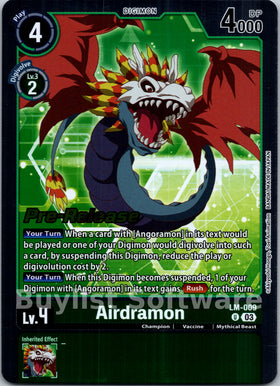 Airdramon (English Exclusive) [LM-009] [Exceed Apocalypse Pre-Release Cards] Foil