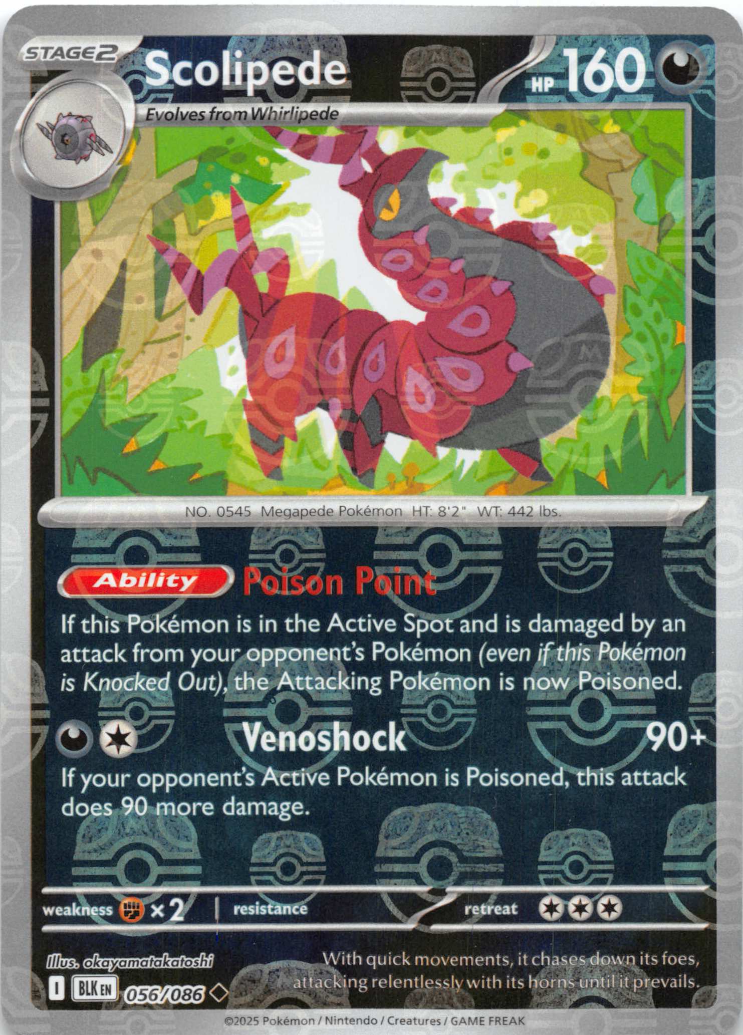Scolipede (Master Ball Pattern) [056/086] [Black Bolt] Holofoil