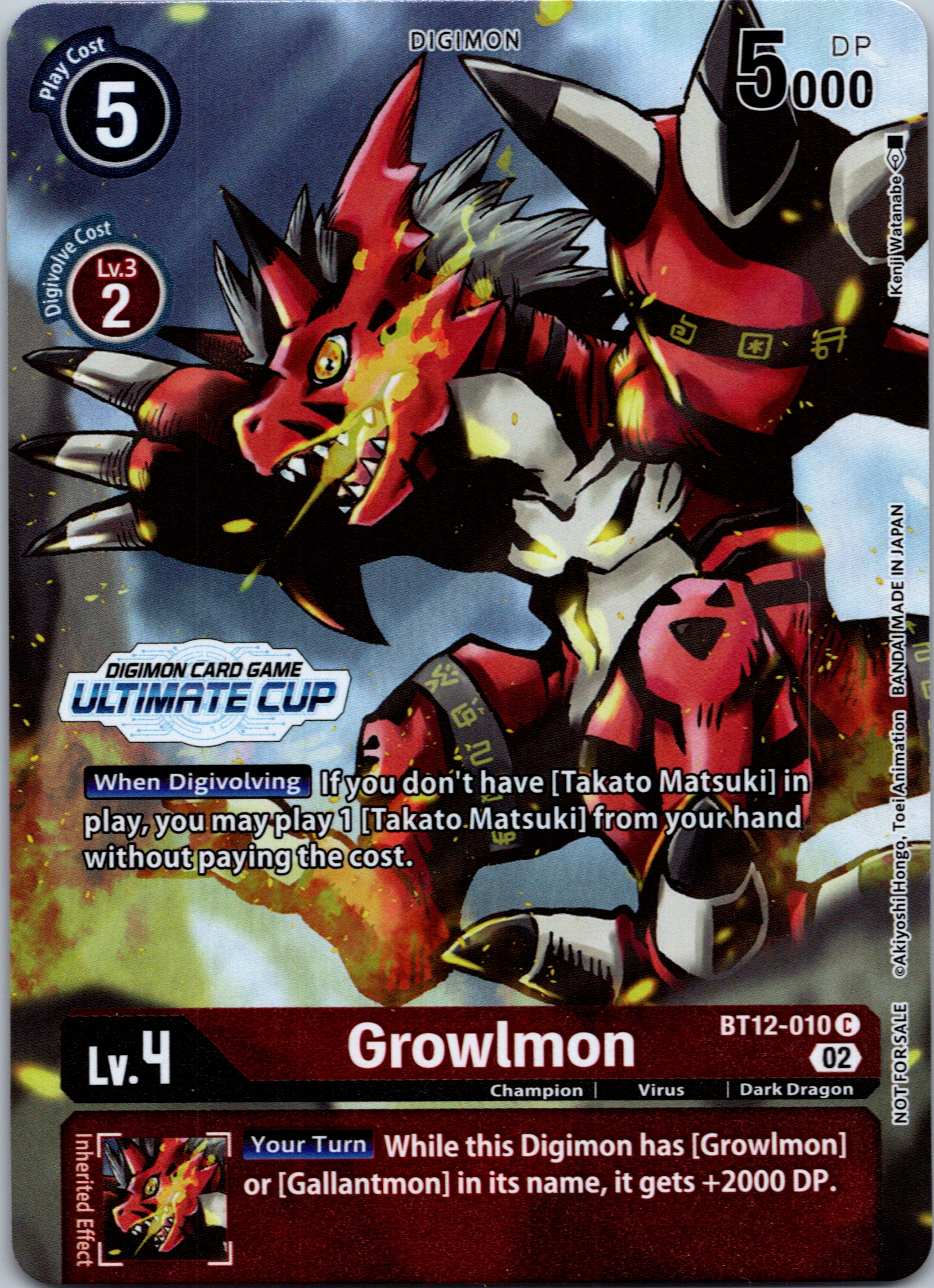 Growlmon (Ultimate Cup) [BT12-010] [Across Time] Normal