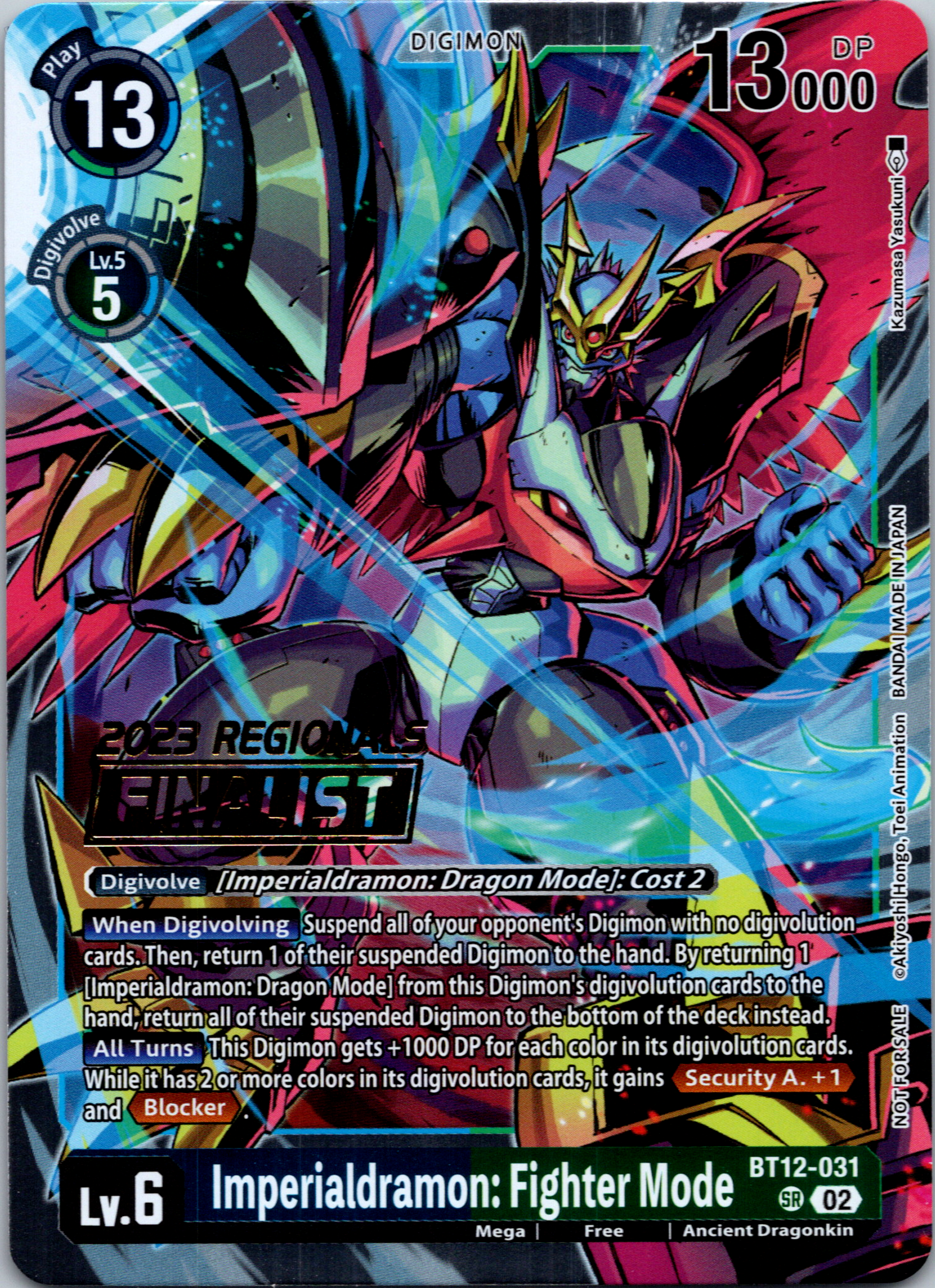 Imperialdramon: Fighter Mode (2023 Regionals Finalist) [BT12-031] [Across Time] Foil