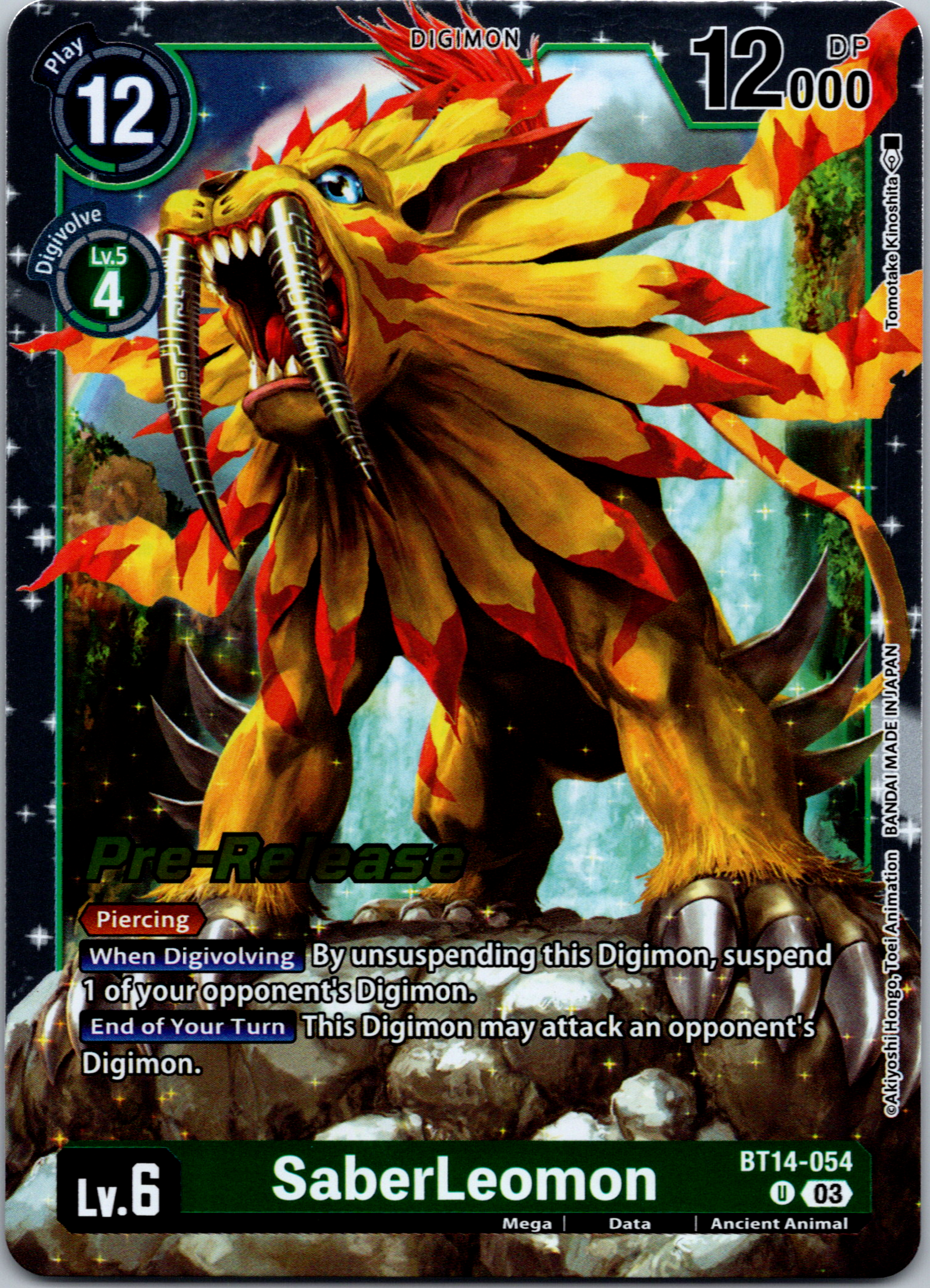 SaberLeomon [BT14-054] [Blast Ace Pre-Release Cards] Foil