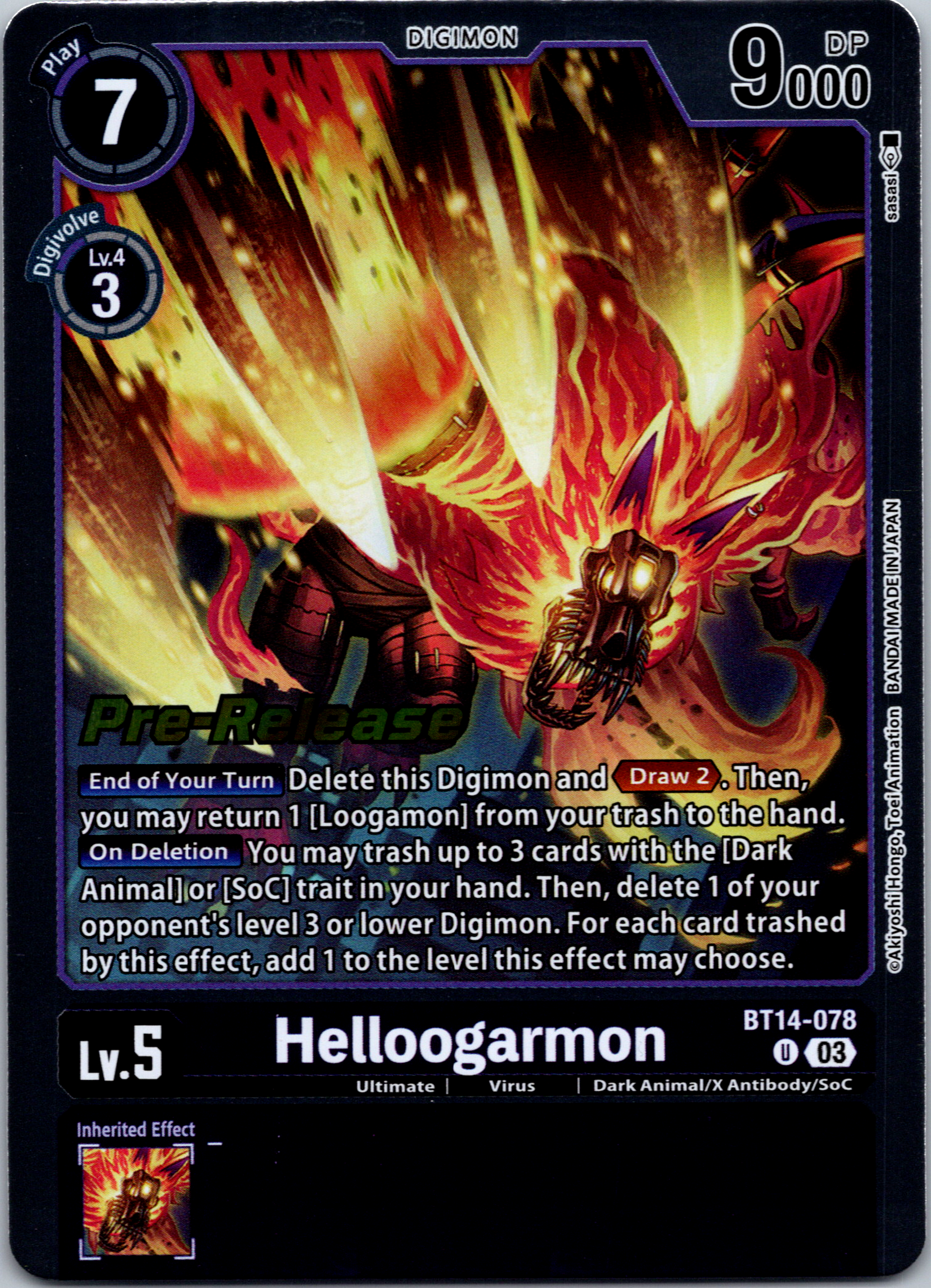 Helloogarmon [BT14-078] [Blast Ace Pre-Release Cards] Foil