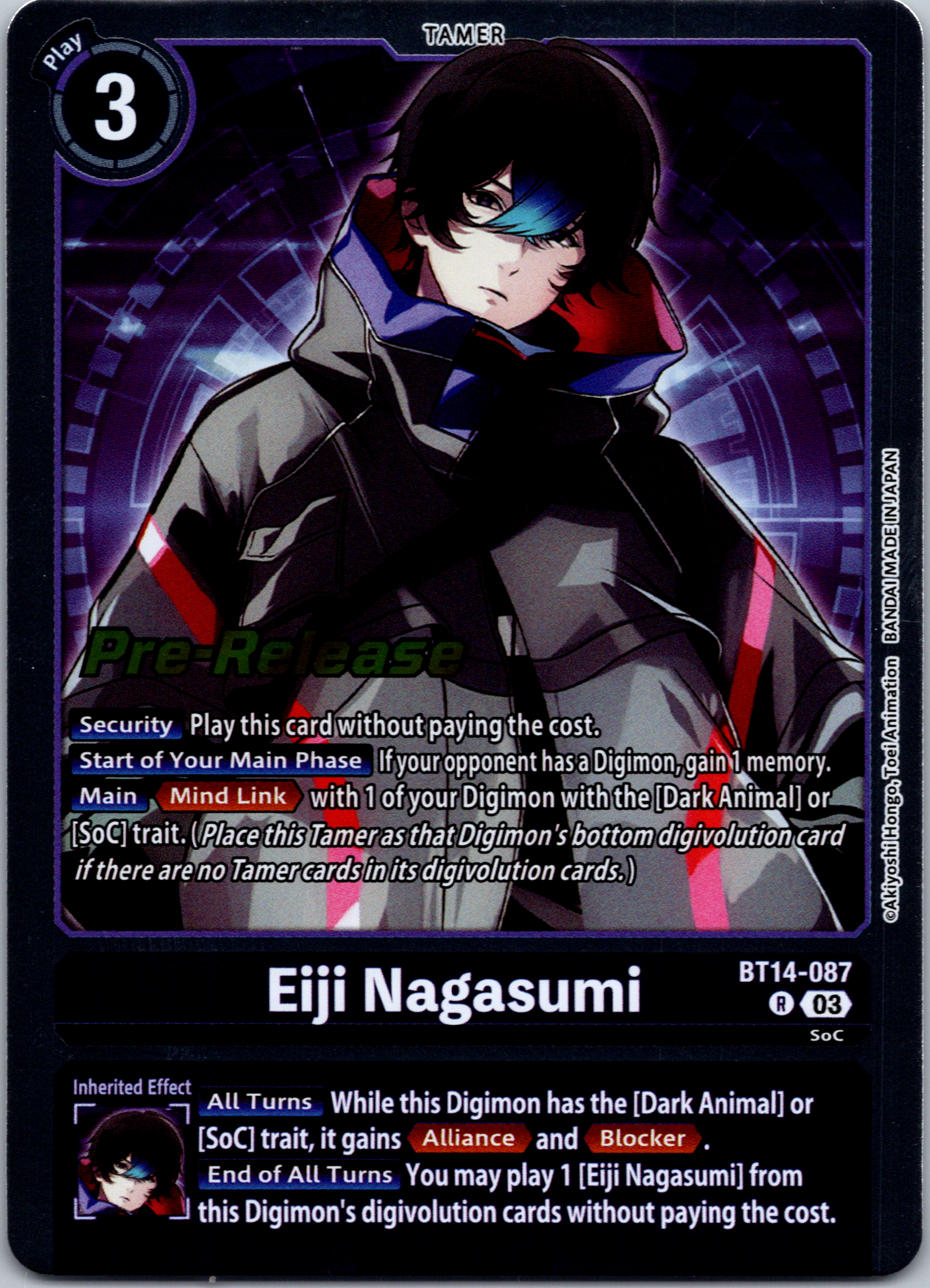 Eiji Nagasumi [BT14-087] [Blast Ace Pre-Release Cards] Foil