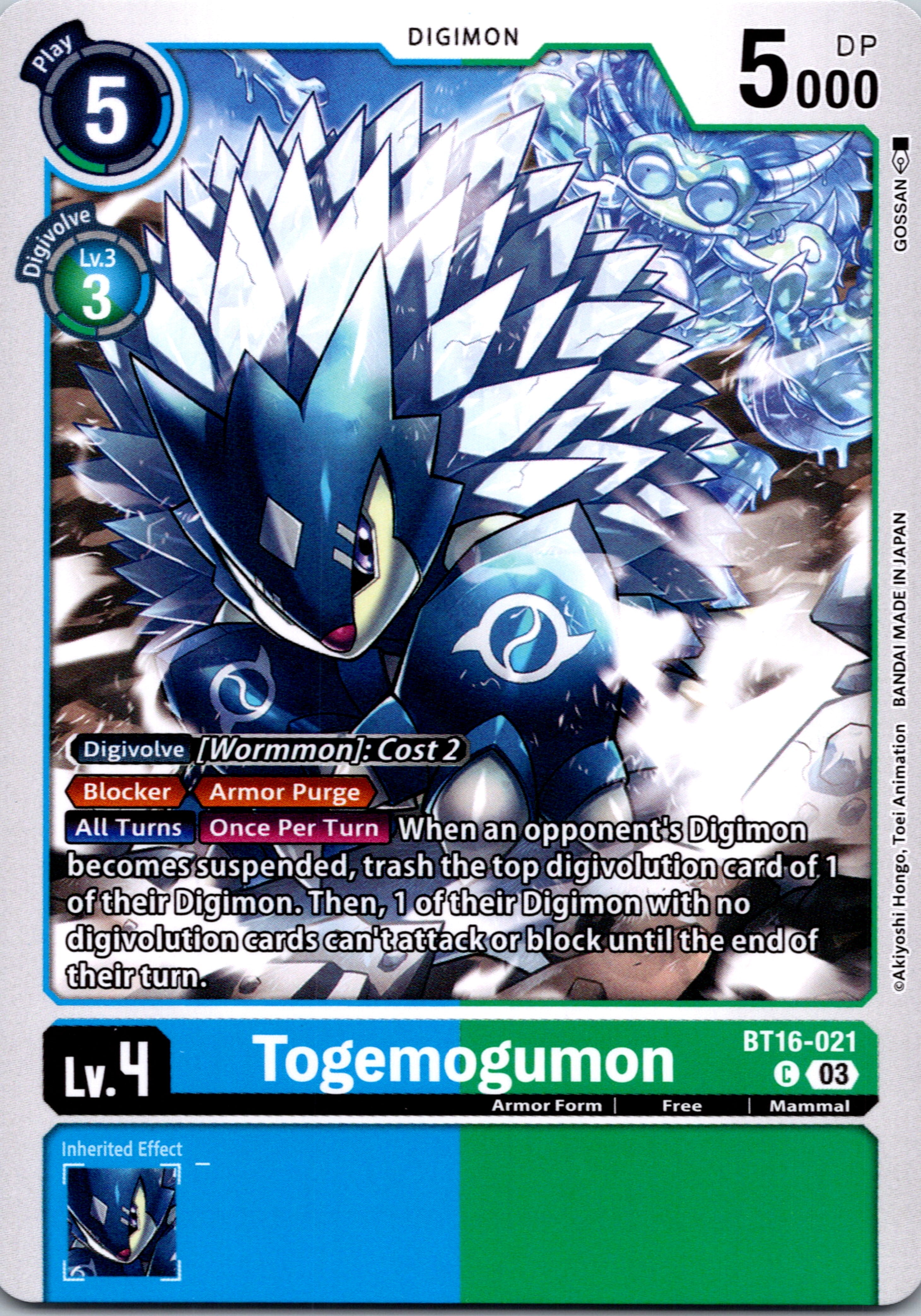 Togemogumon [BT16-021-C] [Beginning Observer] Normal