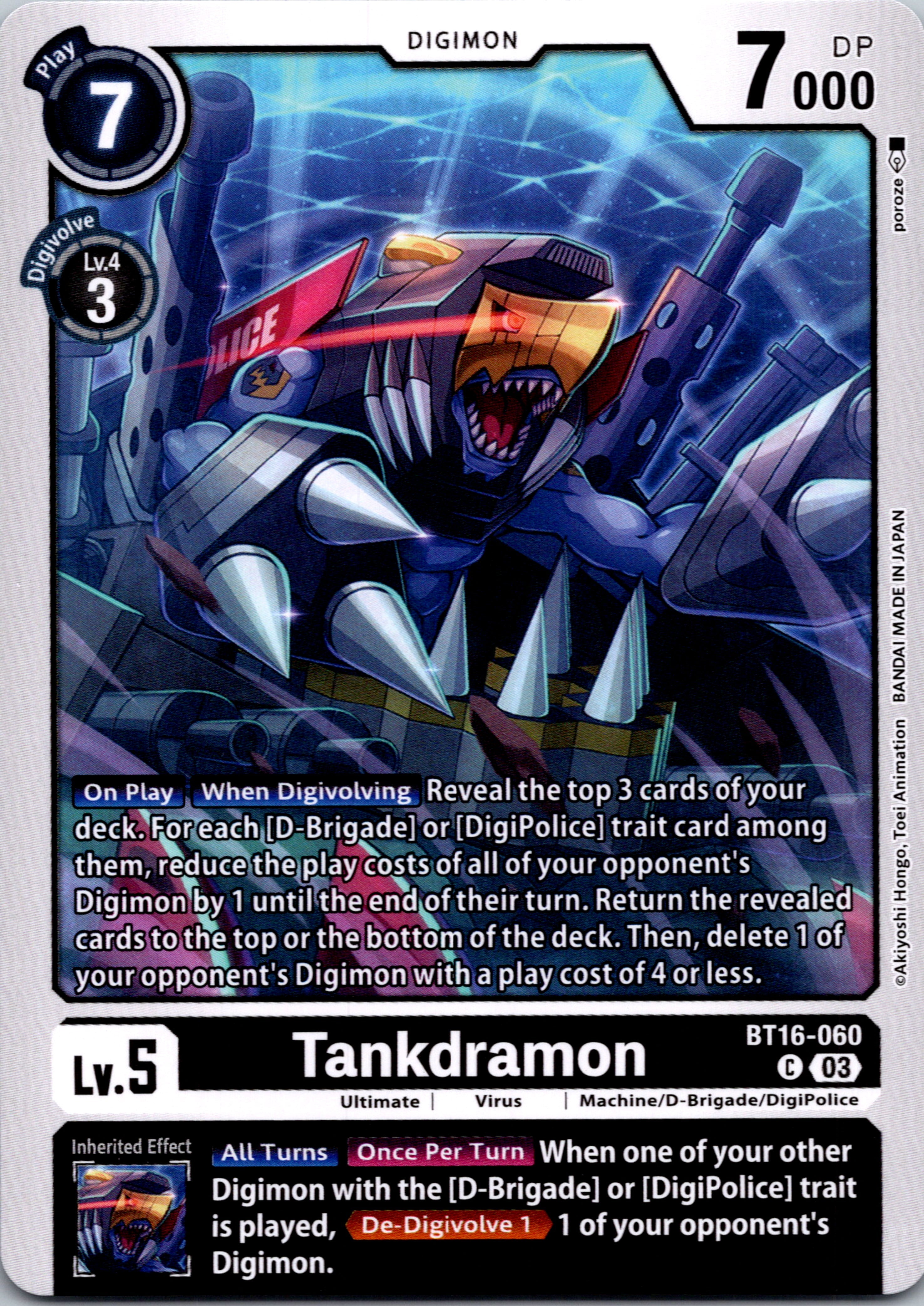 Tankdramon [BT16-060-C] [Beginning Observer] Normal