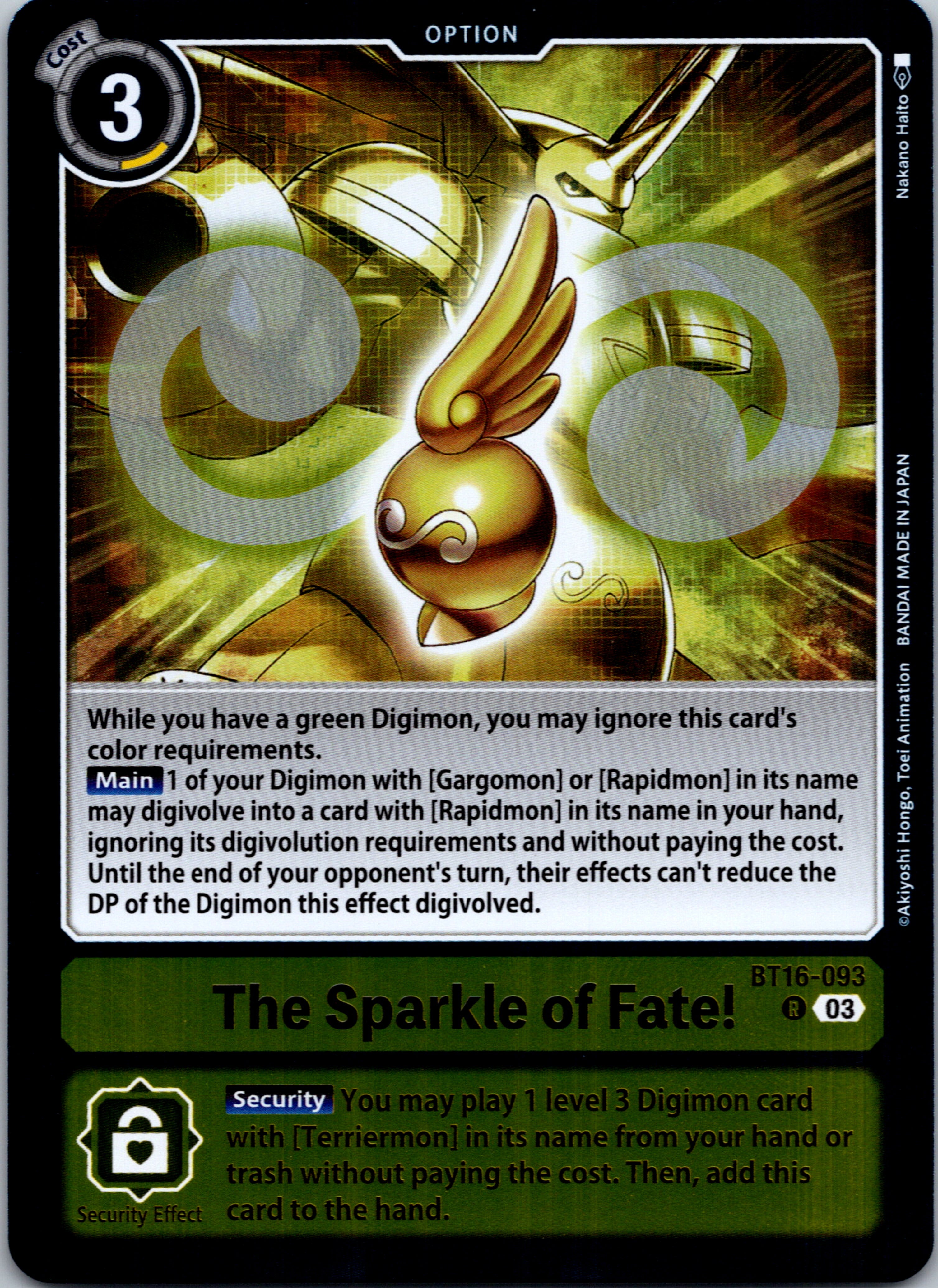 The Sparkle of Fate! [BT16-093-R] [Beginning Observer] Foil