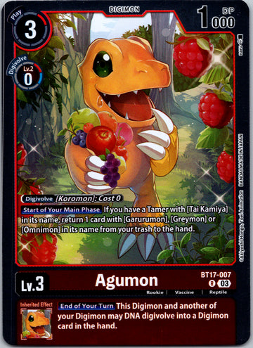 Agumon [BT17-007-R] [Secret Crisis] Foil
