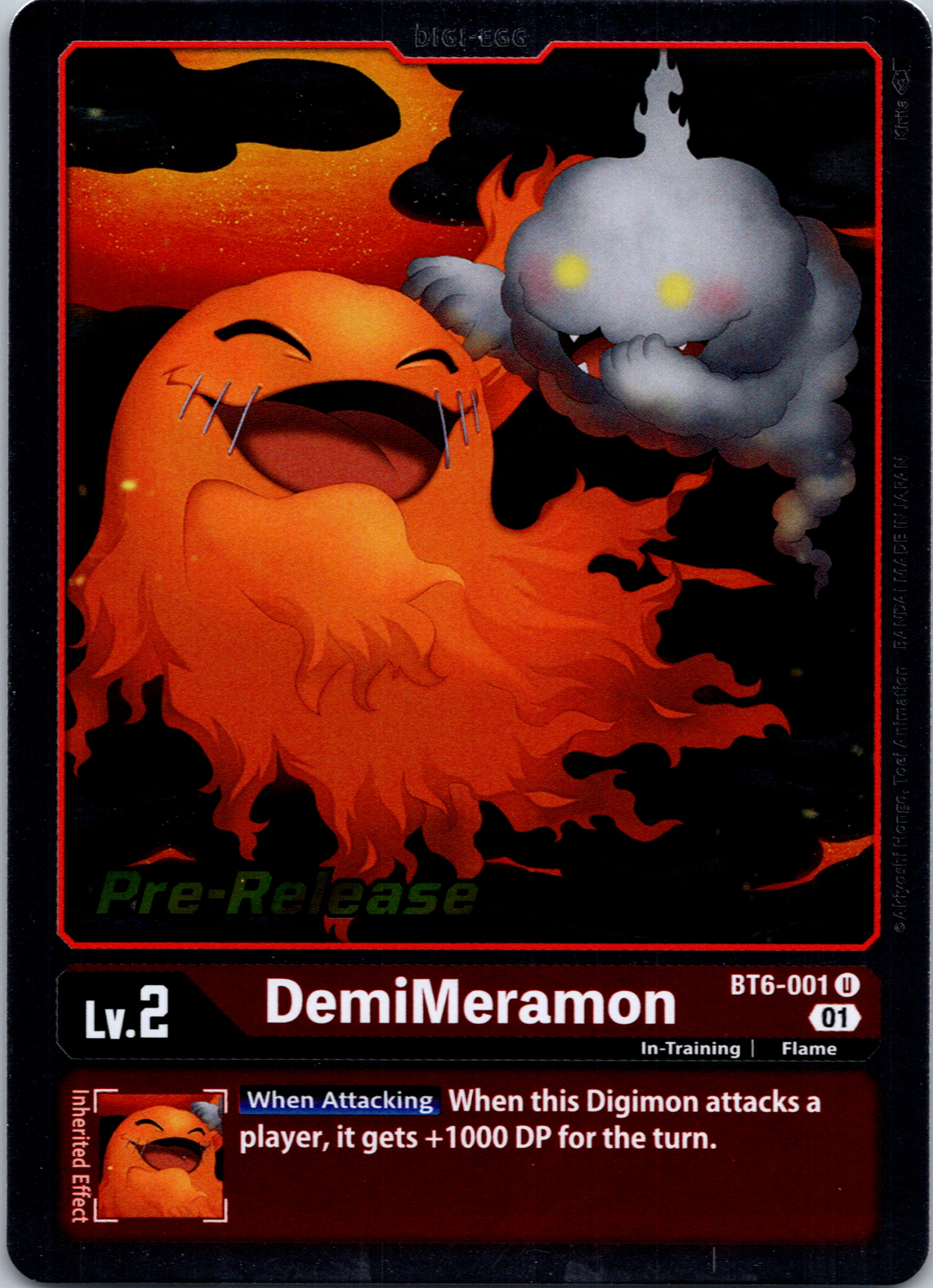 DemiMeramon [BT6-001] [Double Diamond Pre-Release Cards] Normal