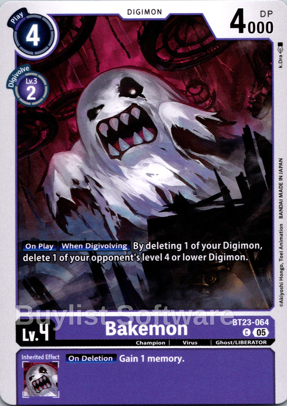 Bakemon [BT23-064 C] [Hackers' Slumber]