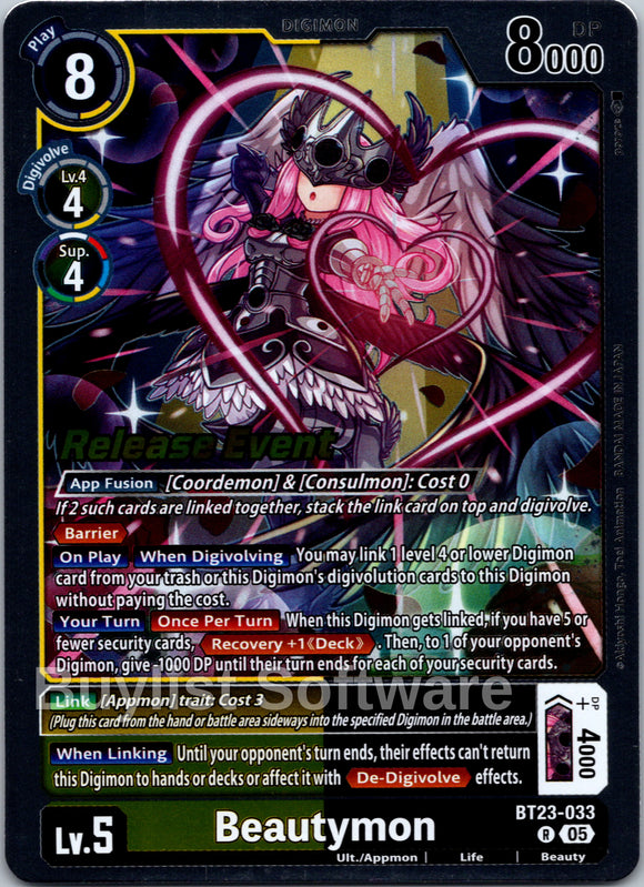 Beautymon [BT23-033 R] [Hackers' Slumber Release Event Cards] Foil