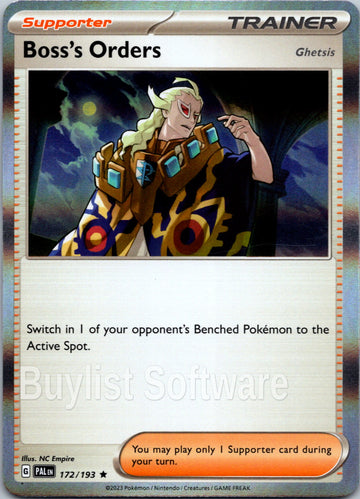 Boss's Orders - 172/193 [172/193] [Paldea Evolved] Holofoil
