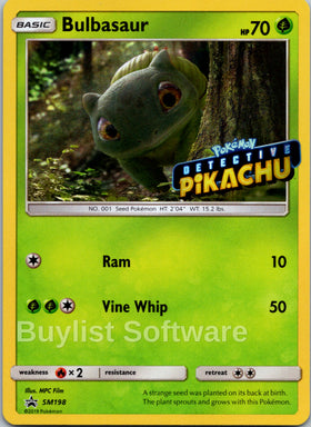 Bulbasaur (Detective Pikachu Stamped) [SM198] [Sun & Moon Promos] Holofoil