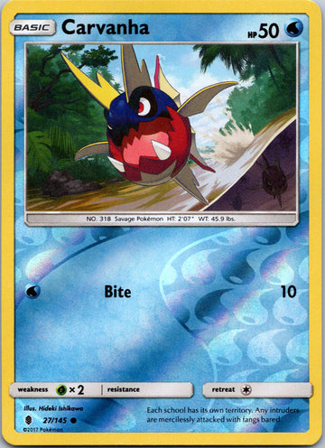 Carvanha [27/145] [Guardians Rising] Reverse Holofoil