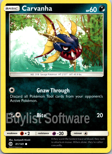 Carvanha [81/149] [Sun & Moon Base Set]