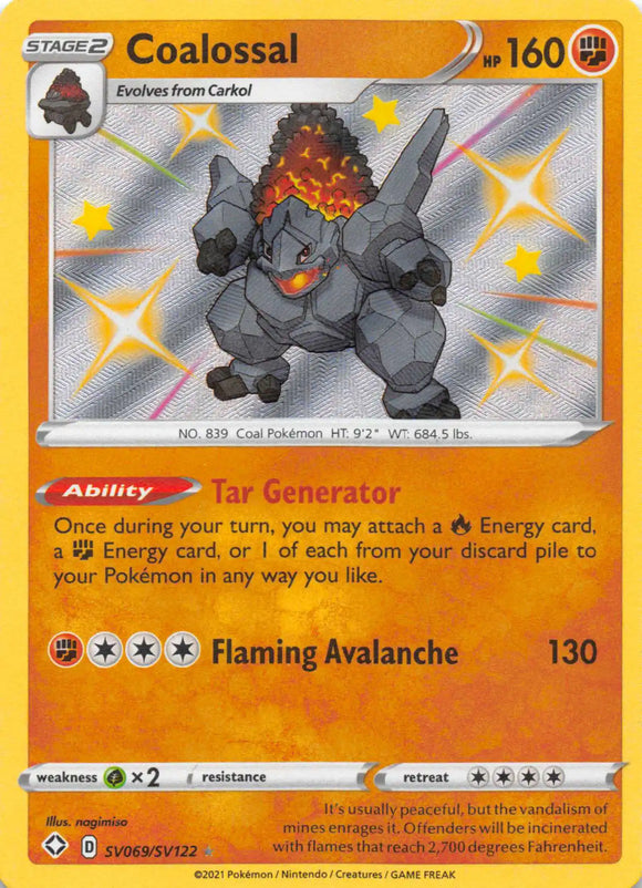 Coalossal [SV069/SV122] [Shining Fates: Shiny Vault] Holofoil