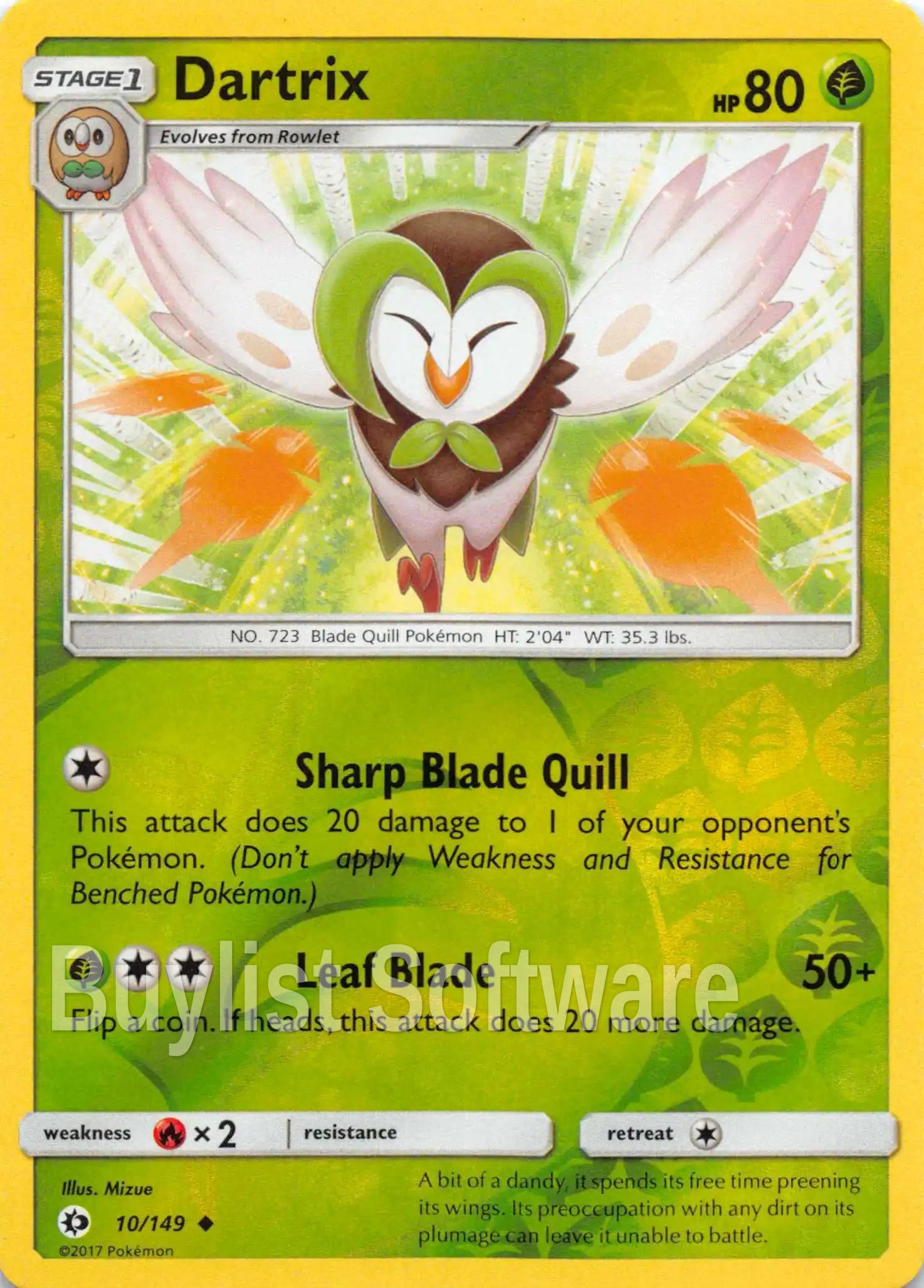 Dartrix [10/149] [Sun & Moon Base Set] Reverse Holofoil