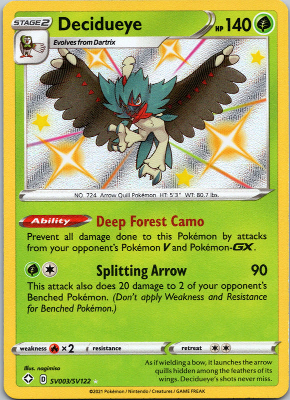 Decidueye [SV003/SV122] [Shining Fates: Shiny Vault] Holofoil