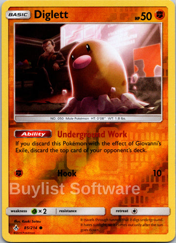 Diglett [85/214] [Unbroken Bonds] Reverse Holofoil