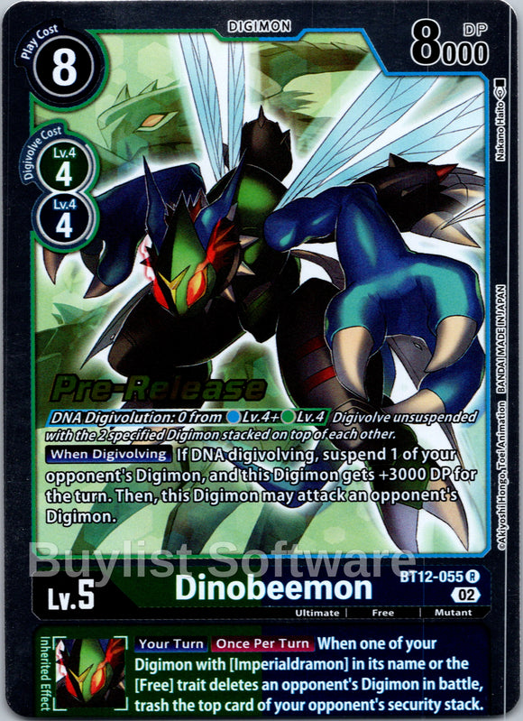 Dinobeemon [BT12-055] [Across Time Pre-Release Cards] Foil