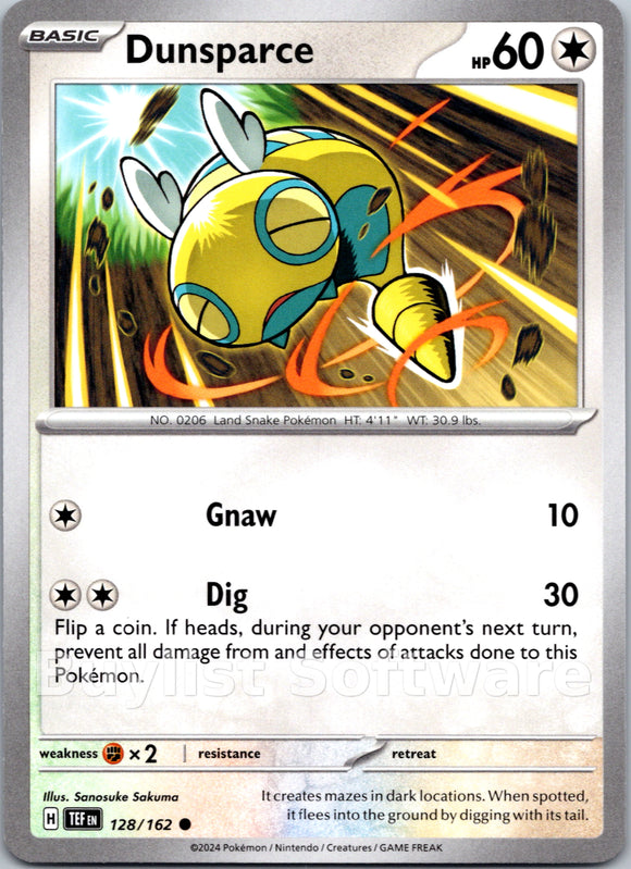 Dunsparce [128/162] - (Temporal Forces) Reverse Holofoil