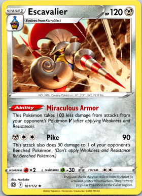 Escavalier [101/172] [Brilliant Stars] Reverse Holofoil