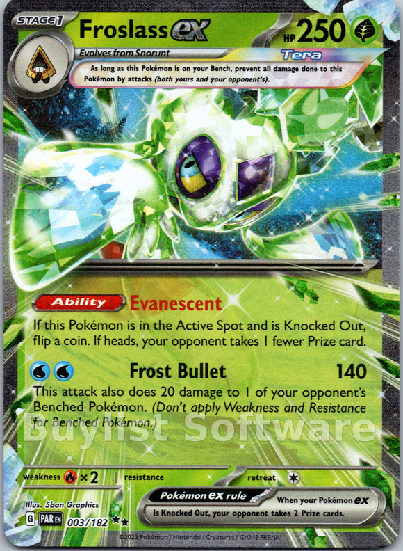 Froslass ex (003/182) - [Scarlet & Violet: Paradox Rift] Holofoil