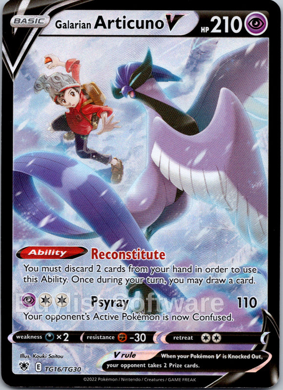 Galarian Articuno V [TG16/TG30] [Astral Radiance Trainer Gallery] Holofoil