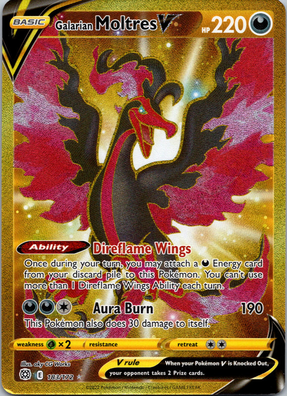 Galarian Moltres V (Secret) [183/172] [Brilliant Stars] Holofoil