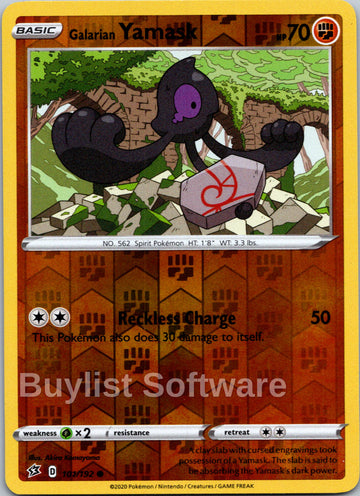Galarian Yamask [101/192] [Rebel Clash] Reverse Holofoil