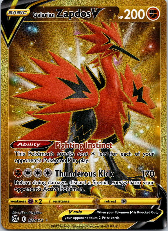 Galarian Zapdos V (Secret) [182/172] [Brilliant Stars] Holofoil