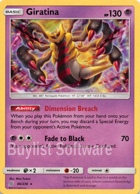 Giratina [86/236] [Unified Minds] Holofoil
