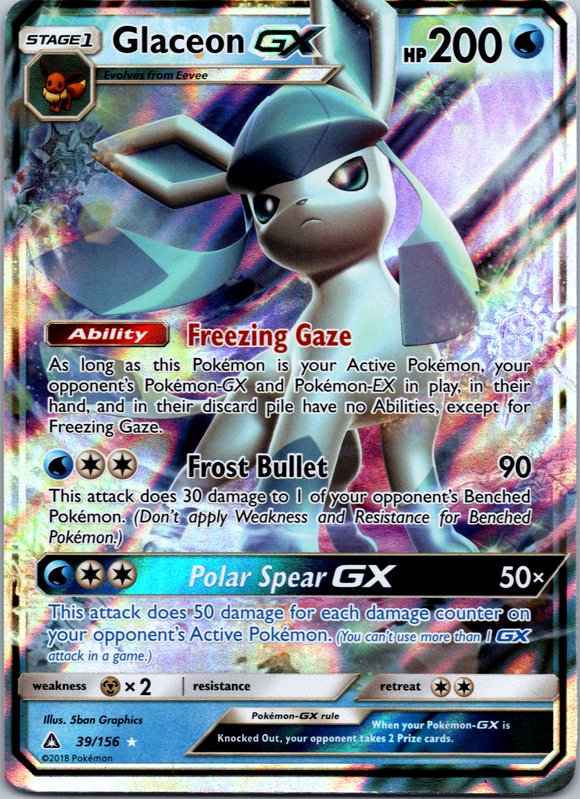 Glaceon GX [39/156] [Ultra Prism] Holofoil