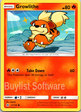 Growlithe [21/149] [Sun & Moon Base Set]