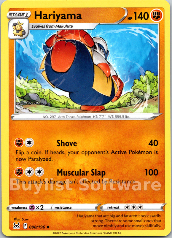 Hariyama (098/196) [Sword & Shield: Lost Origin]