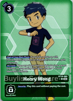 Henry Wong (Release Special Booster 2.5: Box Promotion Pack) [BT19-085 R] [Release Special Booster 2.5] Foil