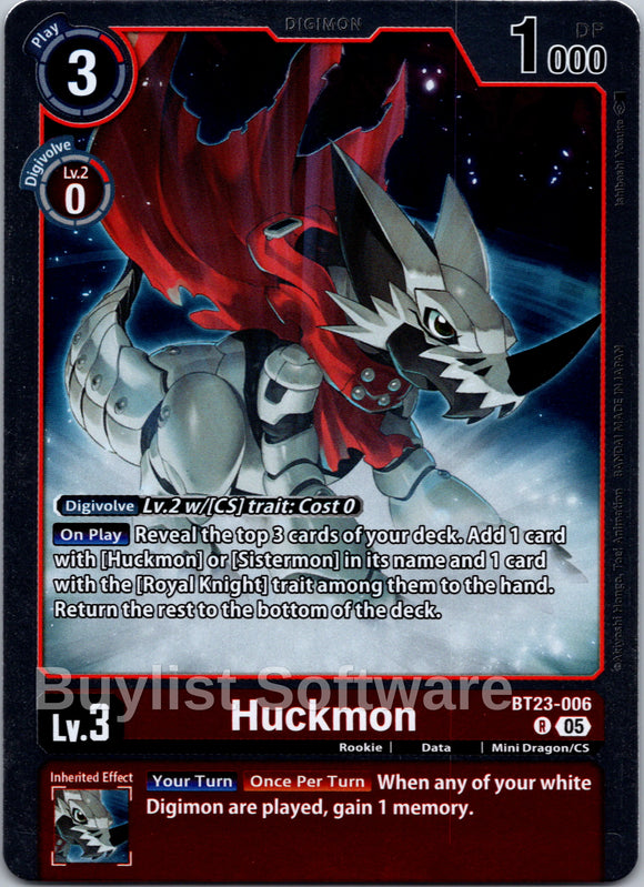 Huckmon [BT23-006 R] [Hackers' Slumber] Foil