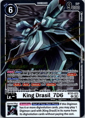 King Drasil_7D6 [BT23-072 R] [Hackers' Slumber Release Event Cards] Foil