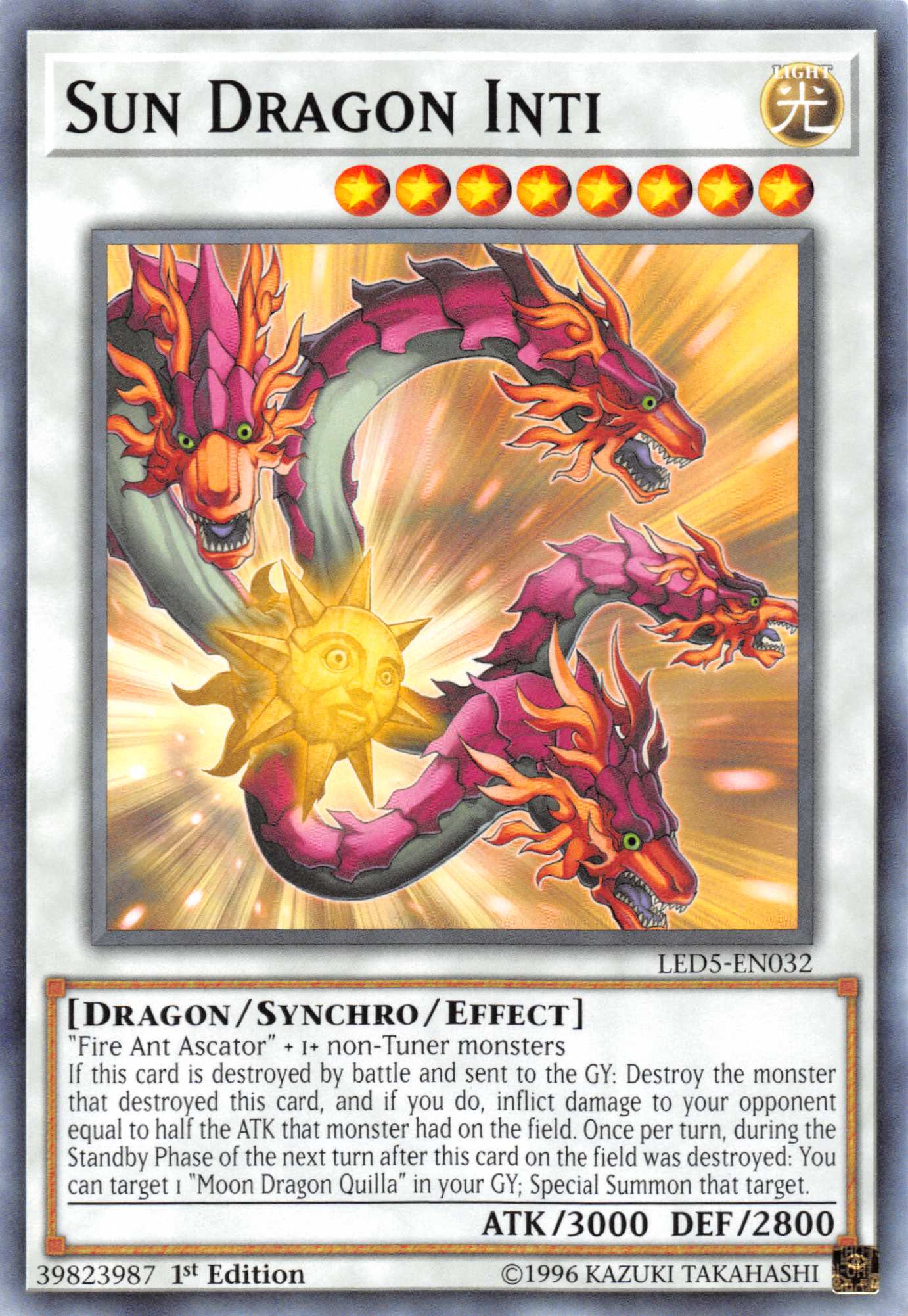 Sun Dragon Inti [https://duelkingdom.ca/cdn/shop/files/LED5-EN032] Common