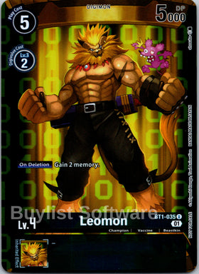 Leomon (Tamer's Card Set 1) [BT1-035] [Release Special Booster] Foil