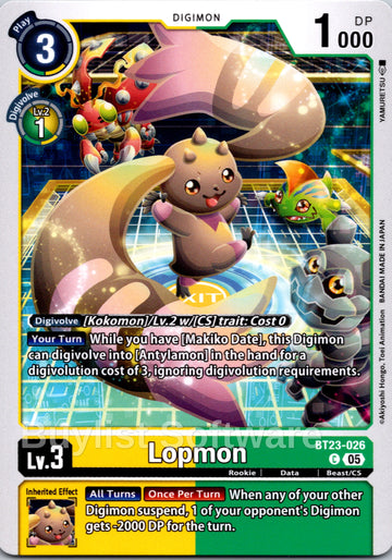 Lopmon [BT23-026 C] [Hackers' Slumber]