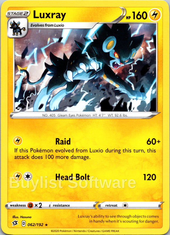 Luxray (062/192) (Theme Deck Exclusive) [Sword & Shield: Rebel Clash]