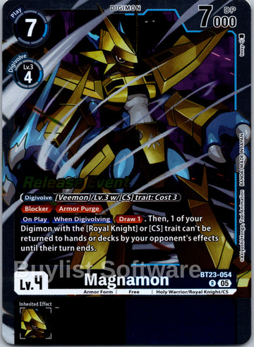 Magnamon [BT23-054 R] [Hackers' Slumber Release Event Cards] Foil