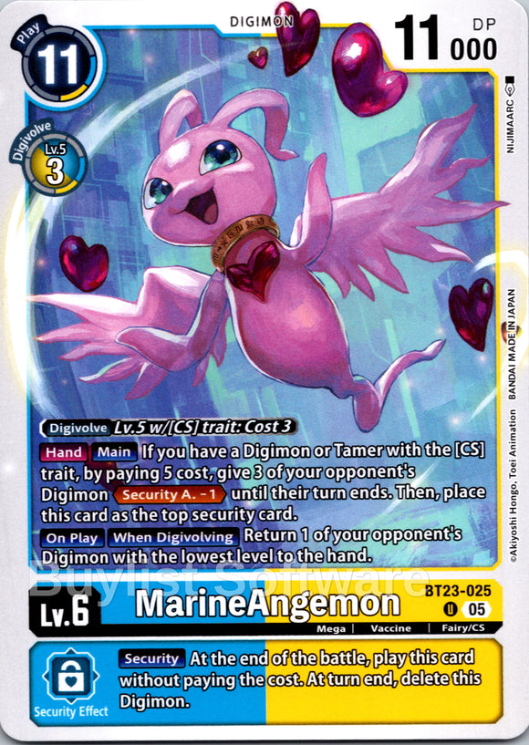Marine Angemon [BT23-025 U] [Hackers' Slumber]