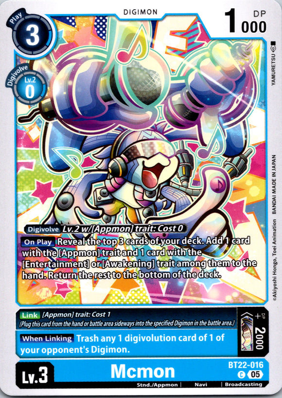Mcmon [BT22-016 C] [Cyber Eden]