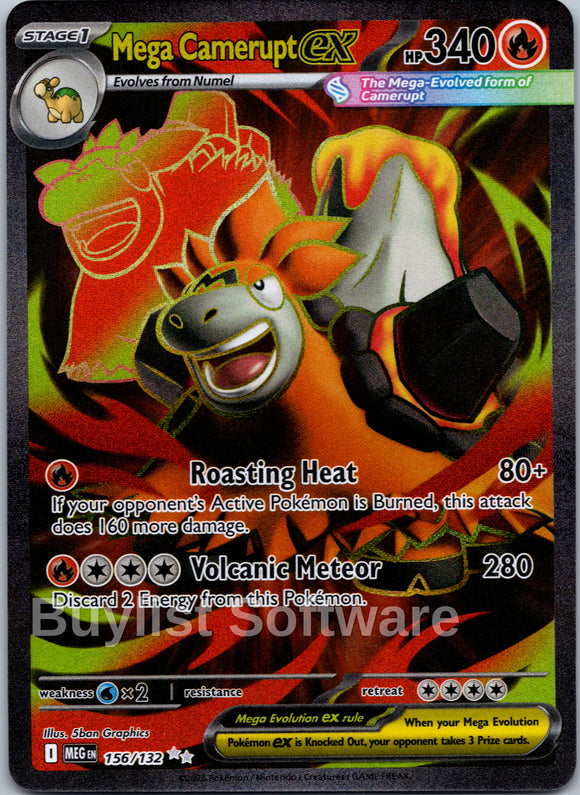 Mega Camerupt ex [156/132] [Mega Evolution] Holofoil