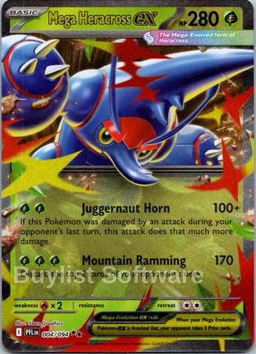 Mega Heracross ex [004/094] [Phantasmal Flames] Holofoil
